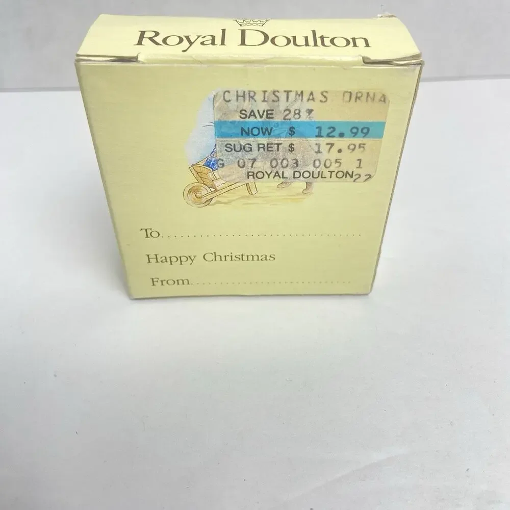Royal Doulton Bunnykins Vintage Bunnykins Christmas Ornament With Santa Rabbit